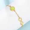Sports Brass Micro Pave Cubic Zirconia Infinity Link Bracelets LS-BJEW-D386-01A-G-4