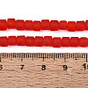 Transparent Frosted Glass Beads Strands GLAA-N072-01A-A07-4
