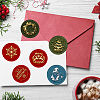 Christmas Theme 6Pcs  Brass Wax Seal Stamp Head AJEW-CP0001-87A-4