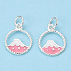 925 Sterling Silver Enamel Charms STER-T004-06S-01-2