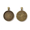 Tibetan Style Alloy Pendant Cabochon Settings LS-TIBEP-Q045-048AB-NR-2