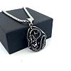 Vintage Punk 304 Stainless Steel Dragon Pendant Necklaces for Men GS6470-1