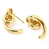 Rack Plating Brass Vortex Knot Dangle Stud Earrings EJEW-K245-33G-2