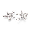 Rack Plating Alloy & Imitation Pearl Pendants ENAM-T024-04P-2
