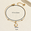 304 Stainless Steel Crystal Rhinestone Forever Love Coin Charm Bracelets for Women PR6734-3