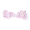 Electroplate Transparent Glass Beads Strands EGLA-T029-06C-3