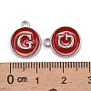Platinum Plated Alloy Enamel Charms LS-ENAM-S118-03G-P-3