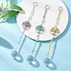 Glass Teardrop Window Hanging Suncatchers HJEW-JM04544-2