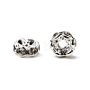 Brass Rhinestone Spacer Beads X-RSB04C14-3