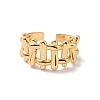 Brass Braided Design Open Cuff Ring for Women RJEW-P034-04G-2