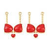 Brass Enamel Pendants KK-B167-03G-2