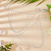 Alloy & Iron Crystal Rhinestone Tassel Sexy Shoulder Bra Body Chains AJEW-WH0455-359P-3