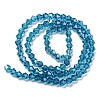 Transparent Electroplate Glass Beads Strands EGLA-A039-T4mm-A01-2