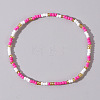 Boho Round Glass Seed Beaded Stretch Bracelets for Women NW8932-7-1