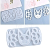 Cat & Paw Shape Self Defense Keychain Silicone Molds DIY-P006-30-1