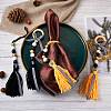 Crafans 4Pcs 2 Style Senior Year Theme Woolen Yarn Tassels Pendant Decorations HJEW-CF0001-18-6