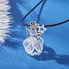 8Pcs 8 Colors Glass Seed Beaded Star Angel Pendant Black Waxed Cotton Cord Necklaces NJEW-MZ00144-6