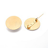 PVD Vacuum Plating 304 Stainless Steel Brooch Cabochon Settings STAS-E547-08L-G-1