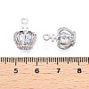 Alloy Cubic Zirconia Charms ZIRC-T003-17P-3