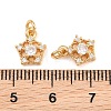 Brass Micro Pave Cubic Zirconia Charms CU-CBAA6E8-05G-02-3