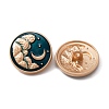 1-Hole Alloy Enamel Shank Buttons BUTT-WH0015-58A-2