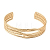 304 Stainless Steel Multi-strand Cuff Bangles for Women SA-CBA82C8-06G-3