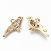 Brass Micro Pave Cubic Zirconia Pendants KK-S359-033-RS-2