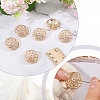 30Pcs 1-Hole Alloy Buttons BUTT-CA0001-33-5