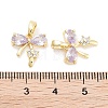 Brass Micro Pave Cubic Zirconia Pendants KK-P271-06G-A-3