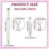 8Pcs 2 Styles Alloy 4-Claw Pick up Tool for Small Parts Pickup TOOL-ME0001-14-2