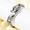 304 Stainless Steel Cuban Link Chains Bracelets for Unisex BJEW-A092-03P-1