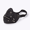 Punk Rock Style PU Leather Mouth Cover AJEW-D038-03-2