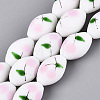 Frosted Handmade Lampwork Beads Strands LAMP-N037-03G-1