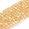 Electroplate Glass Beads Strands EGLA-A034-T8mm-A01-1