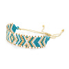 Bohemian Handmade Glass Seed Beaded Adjustable Bracelets IG8011-4