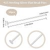 925 Sterling Silver Flat Head Pins STER-BBC0002-14B-2
