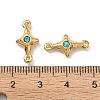 304 Stainless Steel Aquamarine Rhinestone Connector Charms STAS-L308-03A-G-3