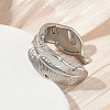 304 Stainless Steel Cuff Open Rings for Women RJEW-L341-03B-P-3