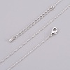 Brass Cable Chain Necklaces X-MAK-P011-01P-1