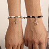 Alloy Rhinestone & Wax Cord Charm Bracelets WG5D9F2-01-2