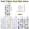 CRASPIRE 5 Sheets 5 styles PVC Self Adhesive Wax Seal Stickers DIY-CP0009-83-2