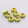 Brass Rhinestone Spacer Beads RB-A014-Z7mm-07G-1