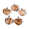 Natural Picture Jasper Pendants G-N362-05P-11-1