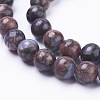 Natural Glaucophane Beads Strands G-F520-39-8mm-3