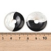 Natural Black Onyx(Dyed & Heated) with Natural White Shell Pendants SSHEL-B006-10-3