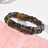 Bamboo Natural Blue Tiger Eye Beads Stretch Bracelets for Women Men BJEW-K304-01J-3