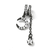 Brass Micro Pave Clear Cubic Zirconia Pendants CU-CBA9FFD-02B-1