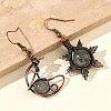 Natural & Synthetic Gemstone Dangle Earrings G-H359-07R-3