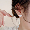 38Pcs 19 Colors Acrylic Heart Stud Earring Findings FIND-FH0007-21-5
