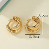 Alloy Two-layer Hoop Earrings FS-WG81E20-01-3